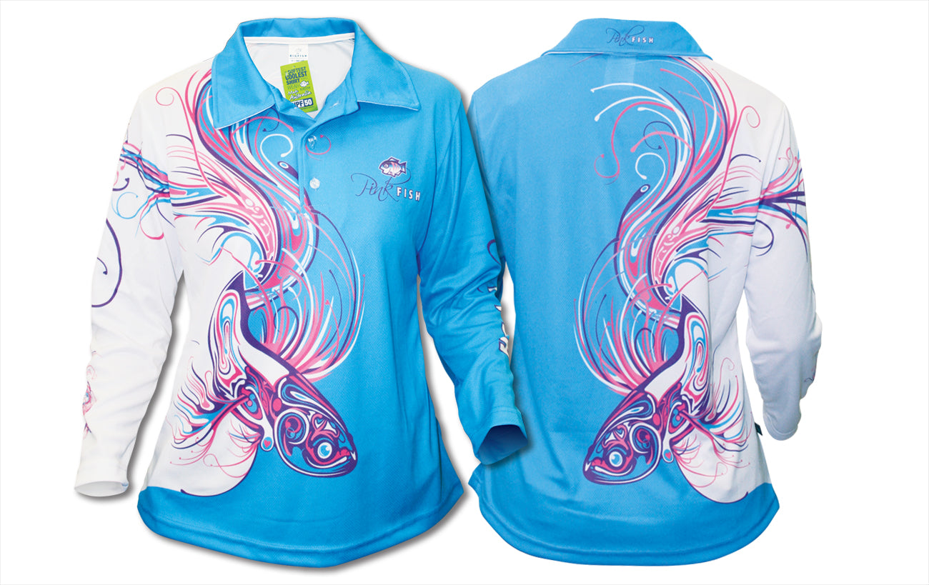 Bigfish L/S Womens Shirts - 2XL / Pinkfish Blue