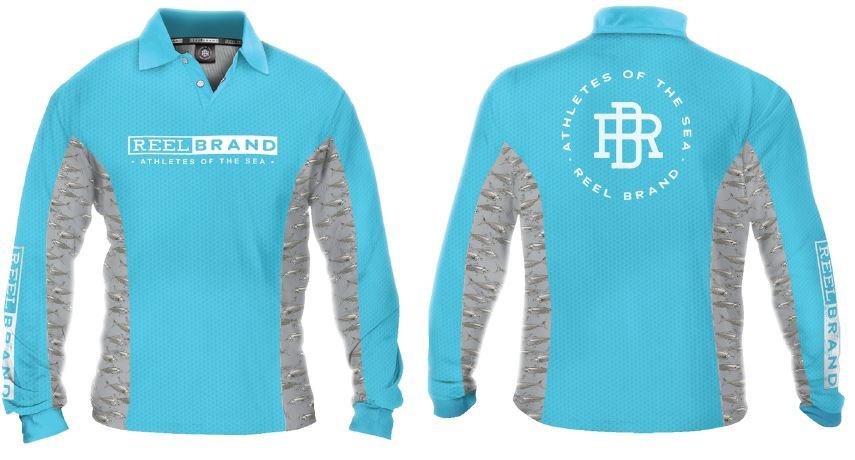 Reel Brand Fishing Shirts - 10 / Light Blue
